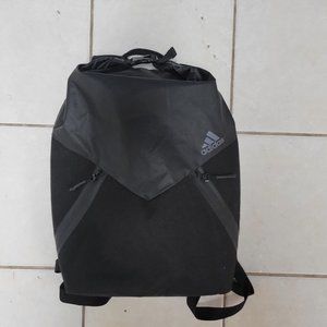 Adidas Sport ID Clip Backpack - Roll Top Day Pack Hiking Pack Gym Bag Black